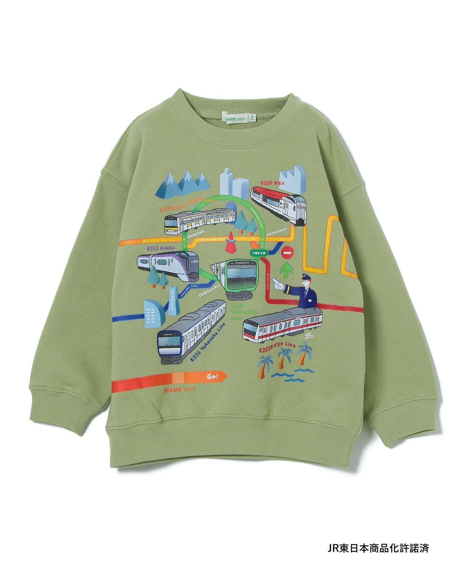 【ビームス ミニ/BEAMS mini / KIDS】の【ビームスの百名品】JR 在来線 スウェット プルオーバー 2025FW(90~150cm) インテリア・キッズ・メンズ・レディースファッション・服の通販 founy(ファニー) ファッション Fashion キッズファッション Fashion for Kids トップス・カットソー Cut & Sew Tops イラスト Illustration コレクション Collection, Seasonal Line スウェット / スエット Sweatshirt, Sweatwear 人気 Popular, Best Seller ベーシック Basic, Essential MINT|ID: prp329100004730926 ipo3291000000034837249
