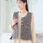 【ミゼール/MISSEL】のツイードベスト 人気、トレンドファッション・服の通販 founy(ファニー) ファッション Fashion レディースファッション Fashion for Women アウター Coat / Outerwear Collection トップス・カットソー Cut & Sew Tops ベスト&ジレ / 重ね着スタイル Vests & Gilets エレガント 上品 Elegant ツイード Twill, Twill Weave デニム Denim, Jeans Material フリンジ Fringe, Tassel ベスト Vest, Waistcoat ポケット Pocket, Pocket Detail セレモニー Ceremony thumbnail ベージュ|ID: prp329100004730978 ipo3291000000034580980