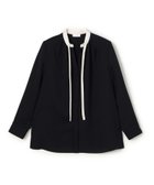 【トゥモローランド/TOMORROWLAND】のスムースサテン ストリングネックブラウス 人気、トレンドファッション・服の通販 founy(ファニー) ファッション Fashion レディースファッション Fashion for Women トップス・カットソー Cut & Sew Tops シャツ・ブラウス・オフィスカジュアル Elegant Blouses & Button-Ups おすすめ Recommended / Our Picks インナー Innerwear カーディガン Cardigan, Knitwear サテン Satin, Glossy Fabric ジャケット Jacket, Outerwear ストレート Straight, Straight Cut スリーブ Sleeve, Long Sleeve / Short Sleeve ビジネス 仕事 通勤 Business / Work / Commuting リボン Ribbon, Bow thumbnail 69 ネイビー|ID: prp329100004730979 ipo3291000000035049975