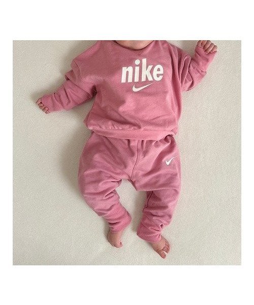 【ルーキー/ROOKIE / KIDS】のベビー(65-90cm) セット商品 NIKE(ナイキ) NKN E1D1 CREW SET インテリア・キッズ・メンズ・レディースファッション・服の通販 founy(ファニー) 　ファッション　Fashion　キッズファッション　Fashion for Kids　おすすめ　Recommended / Our Picks　セットアップ　Set-Up, Coordinated Outfit　ベビー　Baby, Babywear　ロング　Long, Long-Length　PINK|ID: prp329100004730986 ipo3291000000034173377