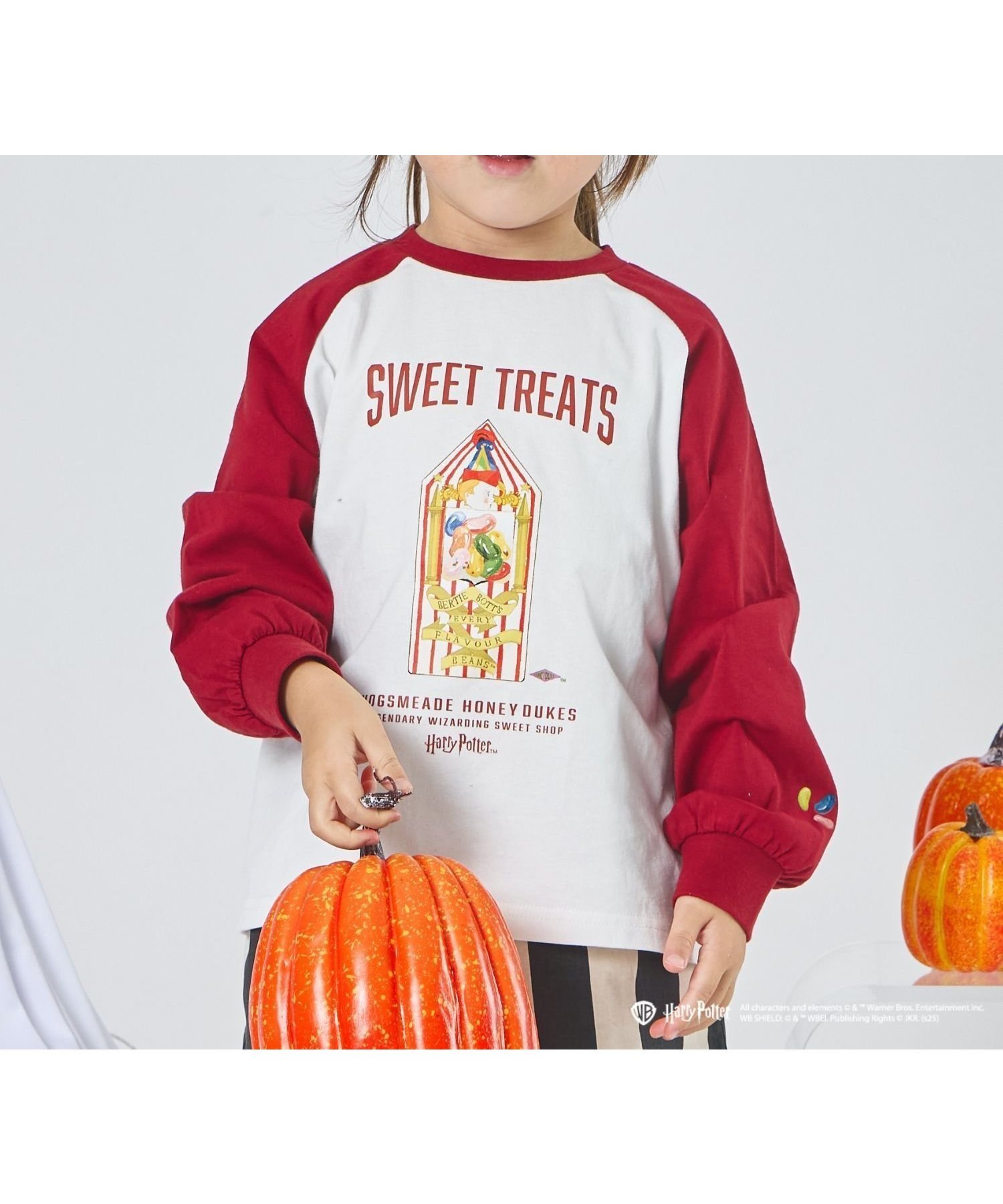 【ペアマノン/pairmanon / KIDS】の【Harry Potter /ハリー・ポッター】 ユニセックス ラグラン配色 プリント長袖Tシャツ インテリア・キッズ・メンズ・レディースファッション・服の通販 founy(ファニー) 　ファッション　Fashion　キッズファッション　Fashion for Kids　スペシャル　Special, Limited Edition　プリント　Print, Printed Pattern　長袖　Long Sleeve, Full Sleeve　ボルドー32|ID: prp329100004731001 ipo3291000000034173437