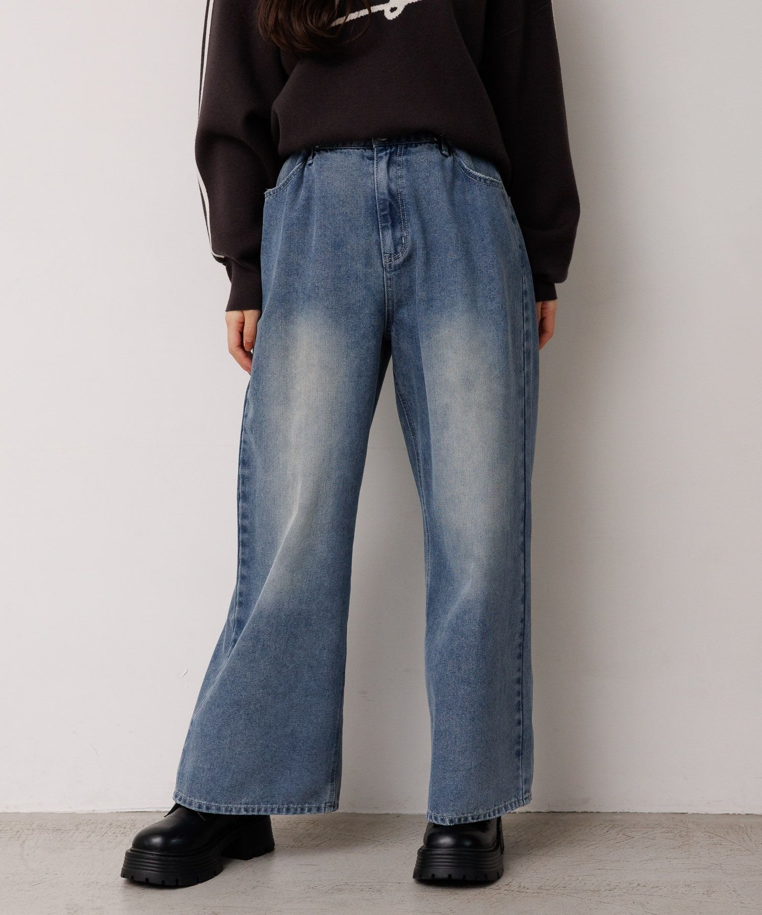 【レピピアルマリオ/repipi armario / KIDS】の【NEW!】ホックデニムワイドパンツ インテリア・キッズ・メンズ・レディースファッション・服の通販 founy(ファニー) ファッション Fashion キッズファッション Fashion for Kids ボトムス Bottoms 厚底 Platform Shoes 今季 This Season, Current Season ショート Short, Short Length スウェット / スエット Sweatshirt, Sweatwear スニーカー Sneakers, Trainers デニム Denim, Jeans Material トレンド Trend, Trending Now 定番 Standard, Basic Item バランス Balance, Style Balance パーカー Hoodie, Parka ルーズ Loose, Oversized ロング Long, Long-Length ワイド Wide, Wide Fit 82ブラスト|ID: prp329100004731005 ipo3291000000035024657