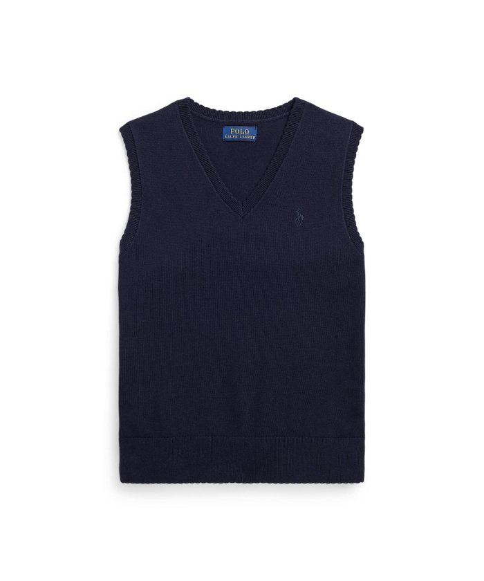【ラルフローレン/RALPH LAUREN / KIDS】の(ガールズ 7才~16才)スカラップド コットン セーター ベスト インテリア・キッズ・メンズ・レディースファッション・服の通販 founy(ファニー) https://founy.com/ ファッション Fashion キッズファッション Fashion for Kids スカラップ Scallop, Scalloped Edge セーター Sweater, Knitwear 定番 Standard, Basic Item ベスト Vest, Waistcoat リブニット Rib Knit, Ribbed Knit |ID: prp329100004731021 ipo3291000000034173515
