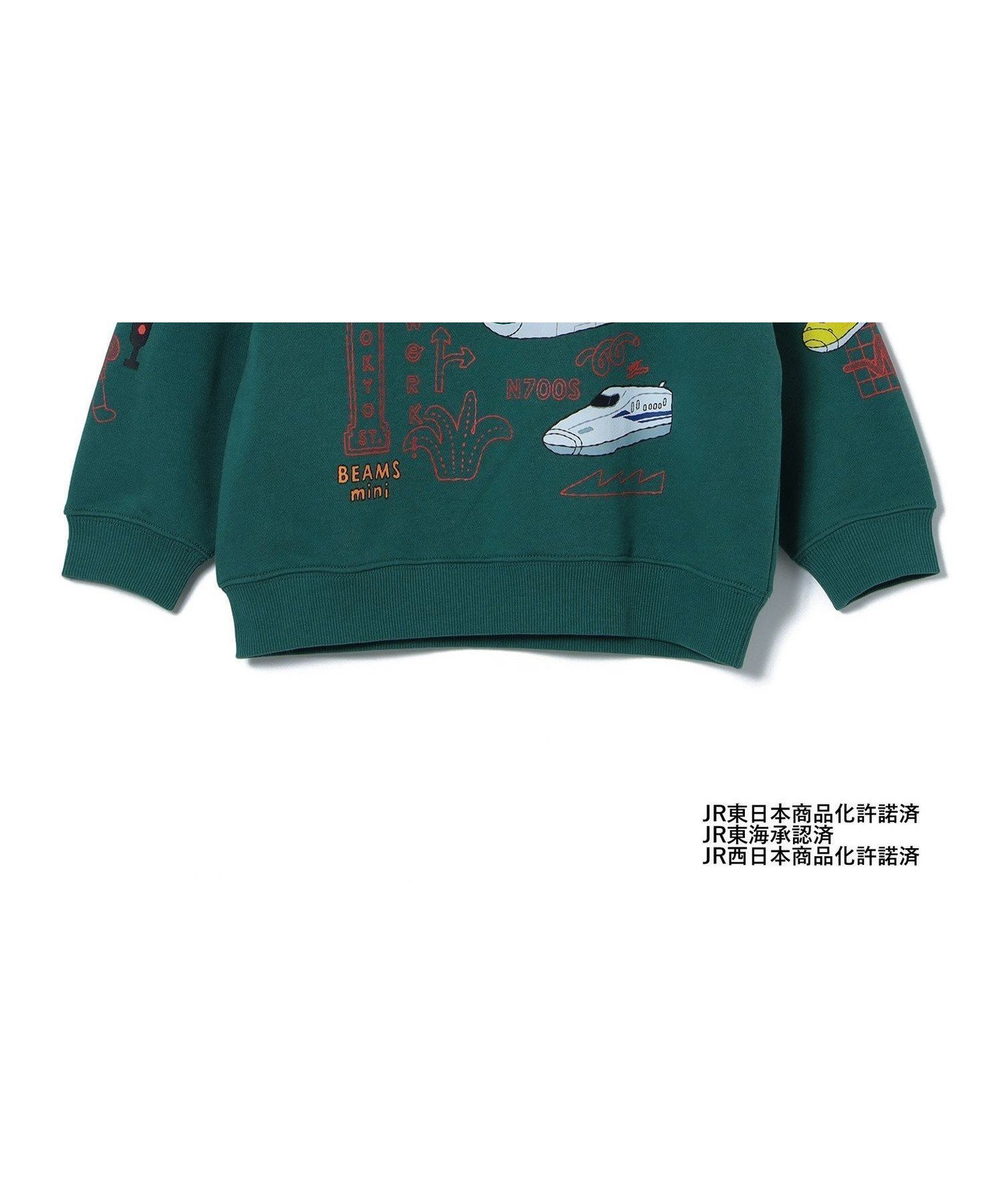 【ビームス ミニ/BEAMS mini / KIDS】の【ビームスの百名品】JR 新幹線 スウェット プルオーバー 2025FW(90~150cm) インテリア・キッズ・メンズ・レディースファッション・服の通販 founy(ファニー) 　ファッション　Fashion　キッズファッション　Fashion for Kids　トップス・カットソー　Cut & Sew Tops　イエロー　Yellow　イラスト　Illustration　コレクション　Collection, Seasonal Line　スウェット / スエット　Sweatshirt, Sweatwear　人気　Popular, Best Seller　ベーシック　Basic, Essential　DARK.GREEN|ID: prp329100004731029 ipo3291000000034547998