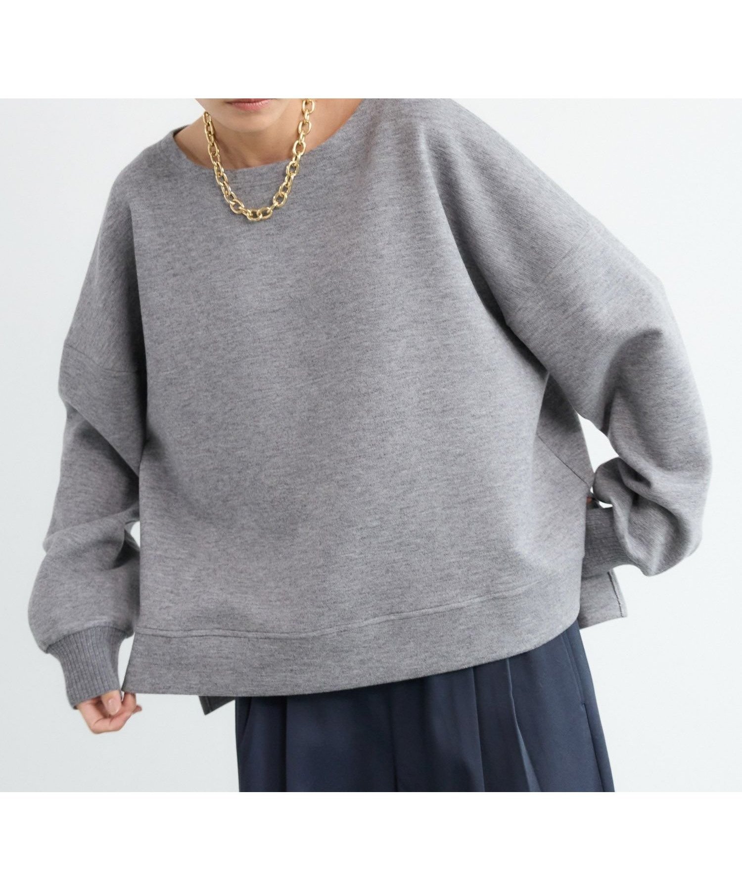 【バンヤードストーム/BARNYARDSTORM】のTRスムースボートネックプルオーバー インテリア・キッズ・メンズ・レディースファッション・服の通販 founy(ファニー) 　ファッション　Fashion　レディースファッション　Fashion for Women　トップス・カットソー　Cut & Sew Tops　カジュアルプルオーバー・ニットトップス　Pullovers & Knit Tops / Casual Pullovers　おすすめ　Recommended / Our Picks　スリット　Slit, Slit Detail　タイトスカート　Pencil Skirt, Tight Skirt　バランス　Balance, Style Balance　ベーシック　Basic, Essential　ボトム　Bottoms, Lower Wear　マニッシュ　Mannish, Boyish　ワイド　Wide, Wide Fit　エレガント 上品　Elegant　グレー15|ID: prp329100004731088 ipo3291000000034645038