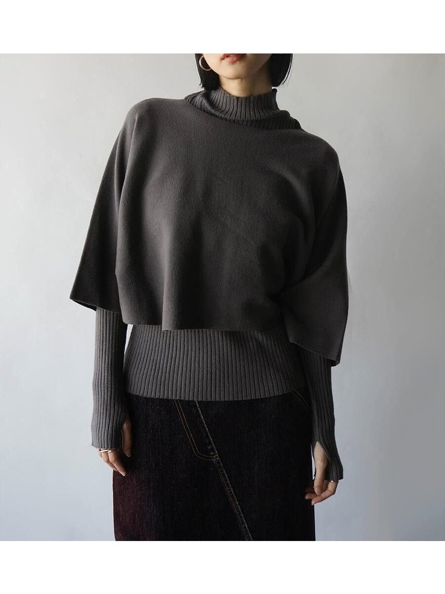 【ラシュッド/LASUD】のハイゲージニットアンサンブル インテリア・キッズ・メンズ・レディースファッション・服の通販 founy(ファニー) ファッション Fashion レディースファッション Fashion for Women トップス・カットソー Cut & Sew Tops ニット Knit Tops & Sweaters アンサンブルニット Knit Ensembles & Twin Sets アンサンブル Ensemble Set インナー Innerwear エレガント 上品 Elegant ストレッチ Stretch, Stretchy Fabric セパレート Separate, Two-Piece バランス Balance, Style Balance リブニット Rib Knit, Ribbed Knit チャコールグレー|ID: prp329100004731126 ipo3291000000034636301