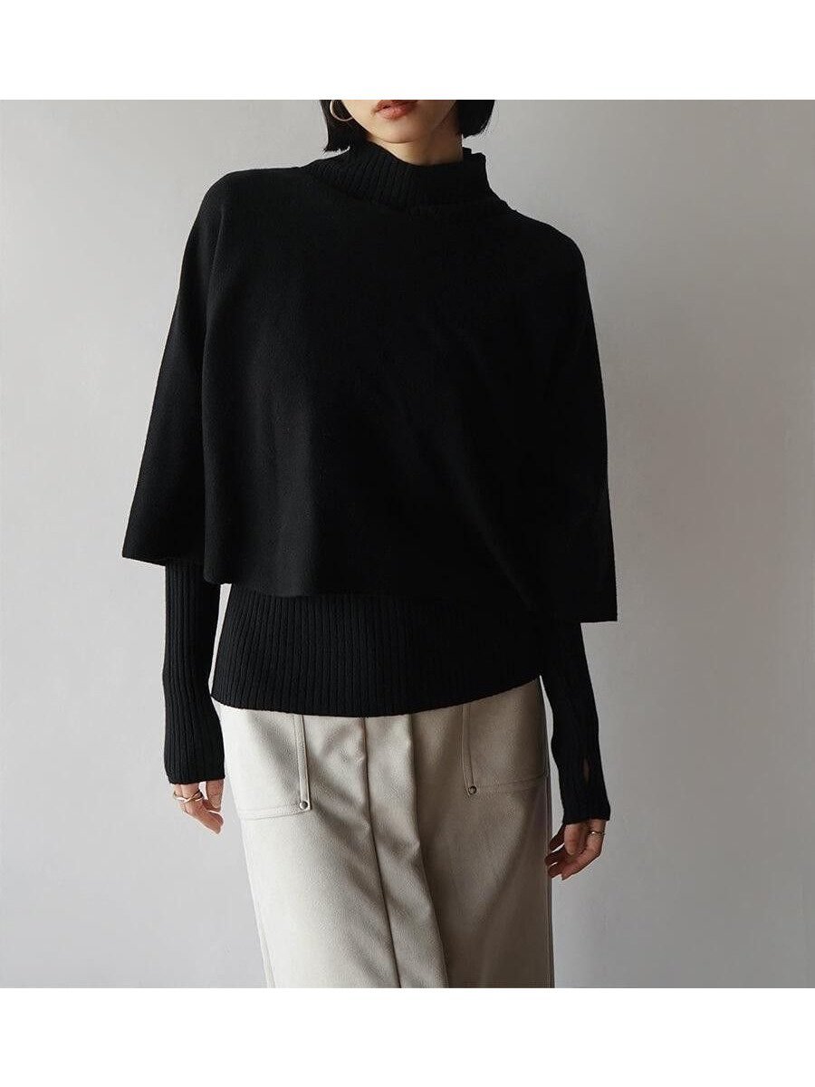 【ラシュッド/LASUD】のハイゲージニットアンサンブル インテリア・キッズ・メンズ・レディースファッション・服の通販 founy(ファニー) ファッション Fashion レディースファッション Fashion for Women トップス・カットソー Cut & Sew Tops ニット Knit Tops & Sweaters アンサンブルニット Knit Ensembles & Twin Sets アンサンブル Ensemble Set インナー Innerwear エレガント 上品 Elegant ストレッチ Stretch, Stretchy Fabric セパレート Separate, Two-Piece バランス Balance, Style Balance リブニット Rib Knit, Ribbed Knit ブラック|ID: prp329100004731126 ipo3291000000034636302