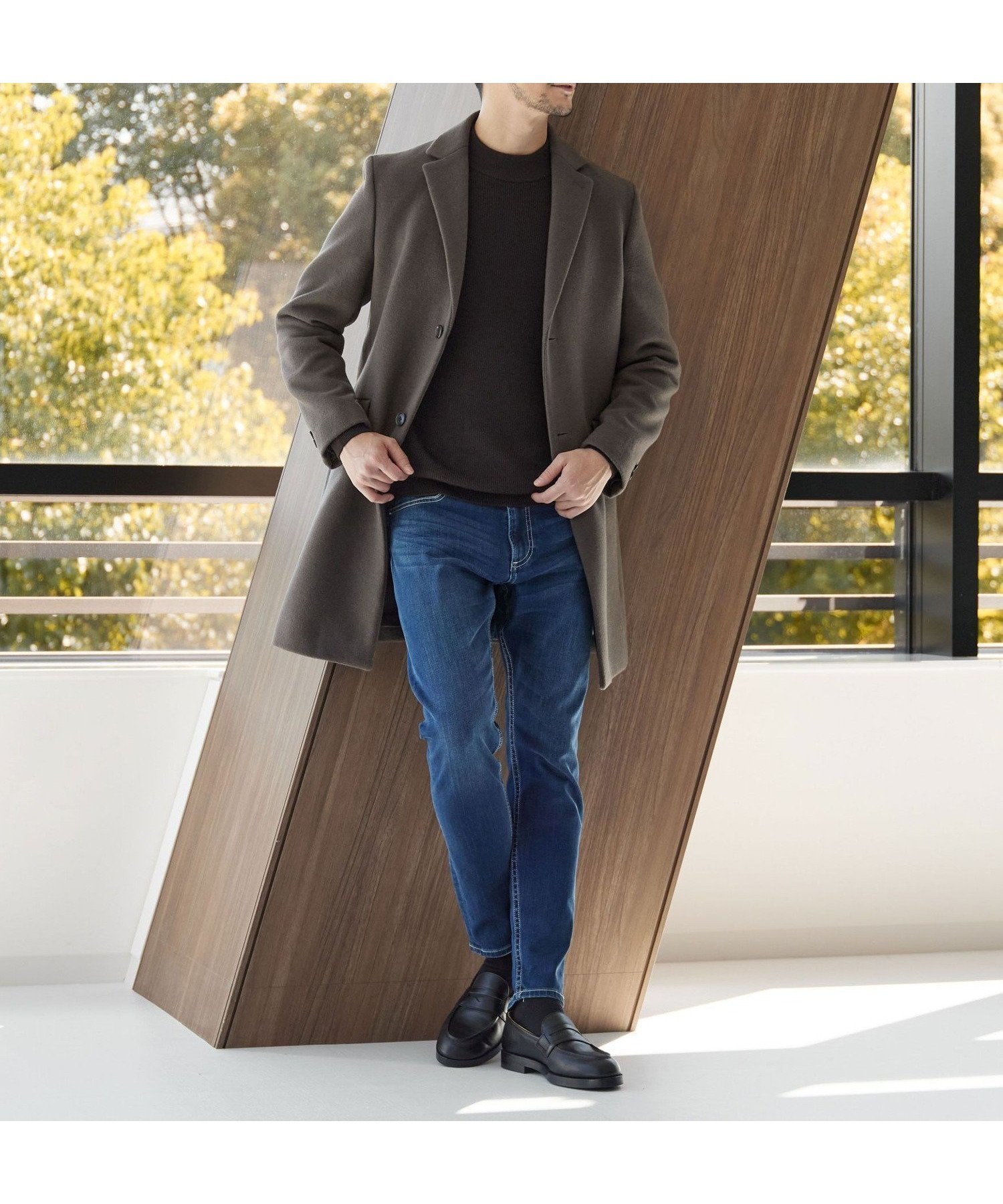 【ビューティ&ユース ユナイテッドアローズ/BEAUTY&YOUTH / UNITED ARROWS / MEN】の【WEB限定 WARDROBE SMART】PE メルトン チェスターコート インテリア・キッズ・メンズ・レディースファッション・服の通販 founy(ファニー) 　ファッション　Fashion　メンズファッション　Fashion for Men　オケージョン　Occasion Wear　シェイプ　Shape, Slim Fit　スマート　Smart, Elegant　チェスターコート　Chester Coat, Long Coat　バランス　Balance, Style Balance　ファブリック　Fabric, Textile　フラップ　Flap, Flap Pocket　ポケット　Pocket, Pocket Detail　メルトン　Melton, Heavy Wool　冬　Winter / This Winter　クリスマス X'mas　Christmas / X'mas　ビジネス 仕事 通勤　Business / Work / Commuting　結婚式　Wedding　DK.BROWN|ID: prp329100004731142 ipo3291000000034776985