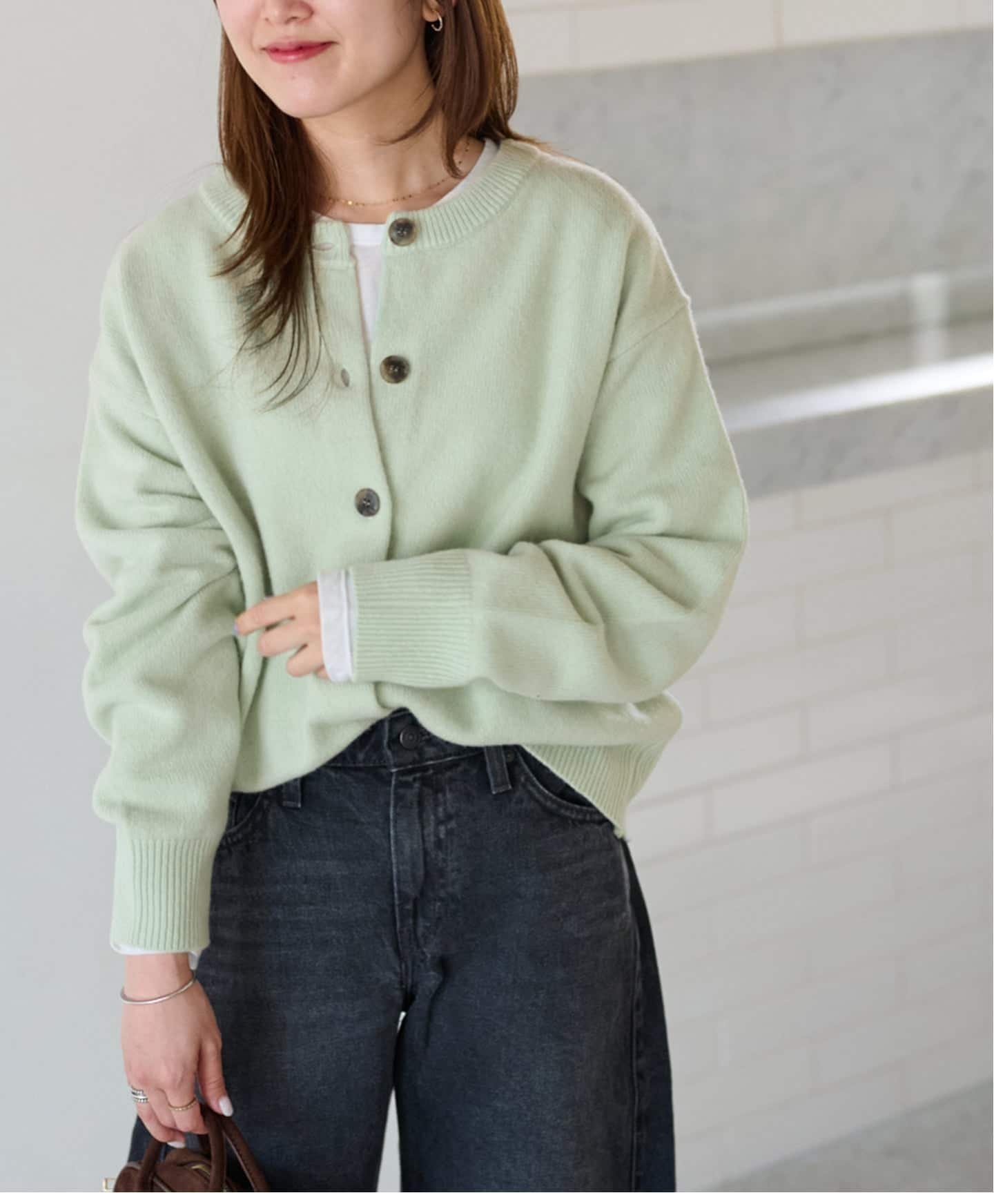 【ジャーナルスタンダード レリューム/JOURNAL STANDARD relume】の25AW新作 ウールカシミヤ2WAYクルーネックカーディガン インテリア・キッズ・メンズ・レディースファッション・服の通販 founy(ファニー) 　ファッション　Fashion　レディースファッション　Fashion for Women　トップス・カットソー　Cut & Sew Tops　カーディガン・羽織り　Layered Style Cardigans　2025年　2025　2025-2026秋冬・A/W　Autumn/Winter 2025–26 AW25–26　なめらか　Smooth, Silky Texture　カーディガン　Cardigan, Knitwear　人気　Popular, Best Seller　グリーン|ID: prp329100004731145 ipo3291000000034667311