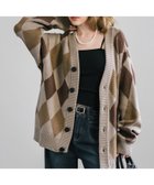 【ロッキーモンロー/Rocky Monroe】のオーバーサイズ 総柄Vネックニットカーディガン A-4.ベージュ|ID: prp329100004731154 ipo3291000000034730508