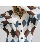 【ロッキーモンロー/Rocky Monroe】のオーバーサイズ 総柄Vネックニットカーディガン A-6.オフ|ID: prp329100004731154 ipo3291000000034730512