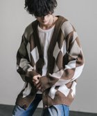 【ロッキーモンロー/Rocky Monroe】のオーバーサイズ 総柄Vネックニットカーディガン A-7.ブラウン|ID: prp329100004731154 ipo3291000000034730514