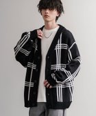 【ロッキーモンロー/Rocky Monroe】のオーバーサイズ 総柄Vネックニットカーディガン B-2.ブラック|ID: prp329100004731154 ipo3291000000034730520