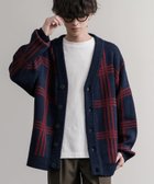 【ロッキーモンロー/Rocky Monroe】のオーバーサイズ 総柄Vネックニットカーディガン B-8.ネイビー|ID: prp329100004731154 ipo3291000000034730535