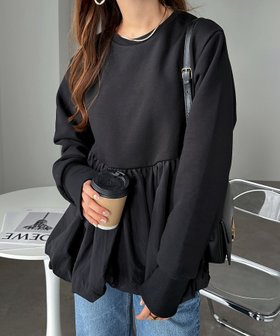 【アンドミー/andme】の裏起毛 ペプラム スウェット トップス 人気、トレンドファッション・服の通販 founy(ファニー) ファッション Fashion レディースファッション Fashion for Women トップス・カットソー Cut & Sew Tops レディースパーカー・カジュアルフーディー Casual Hoodies & Sweatshirts スウェット・クルーネックトップス Sweatshirts & Crewnecks / Relaxed Fit Sweat Tops ガーリー Girly, Feminine Style スウェット / スエット Sweatshirt, Sweatwear スリット Slit, Slit Detail タフタ Taffeta, Structured Fabric 人気 Popular, Best Seller 長袖 Long Sleeve, Full Sleeve バルーン Balloon, Balloon Silhouette フェミニン Feminine, Girly ペプラム Peplum, Flared Hem おすすめ Recommended / Our Picks |ID:prp329100004731160