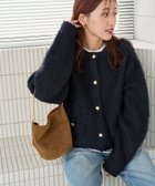 【フリークスストア/FREAK'S STORE】のミックスシャギー 金ボタン ニット カーディガン【限定展開】 25AW ネイビー|ID: prp329100004731262 ipo3291000000034833146