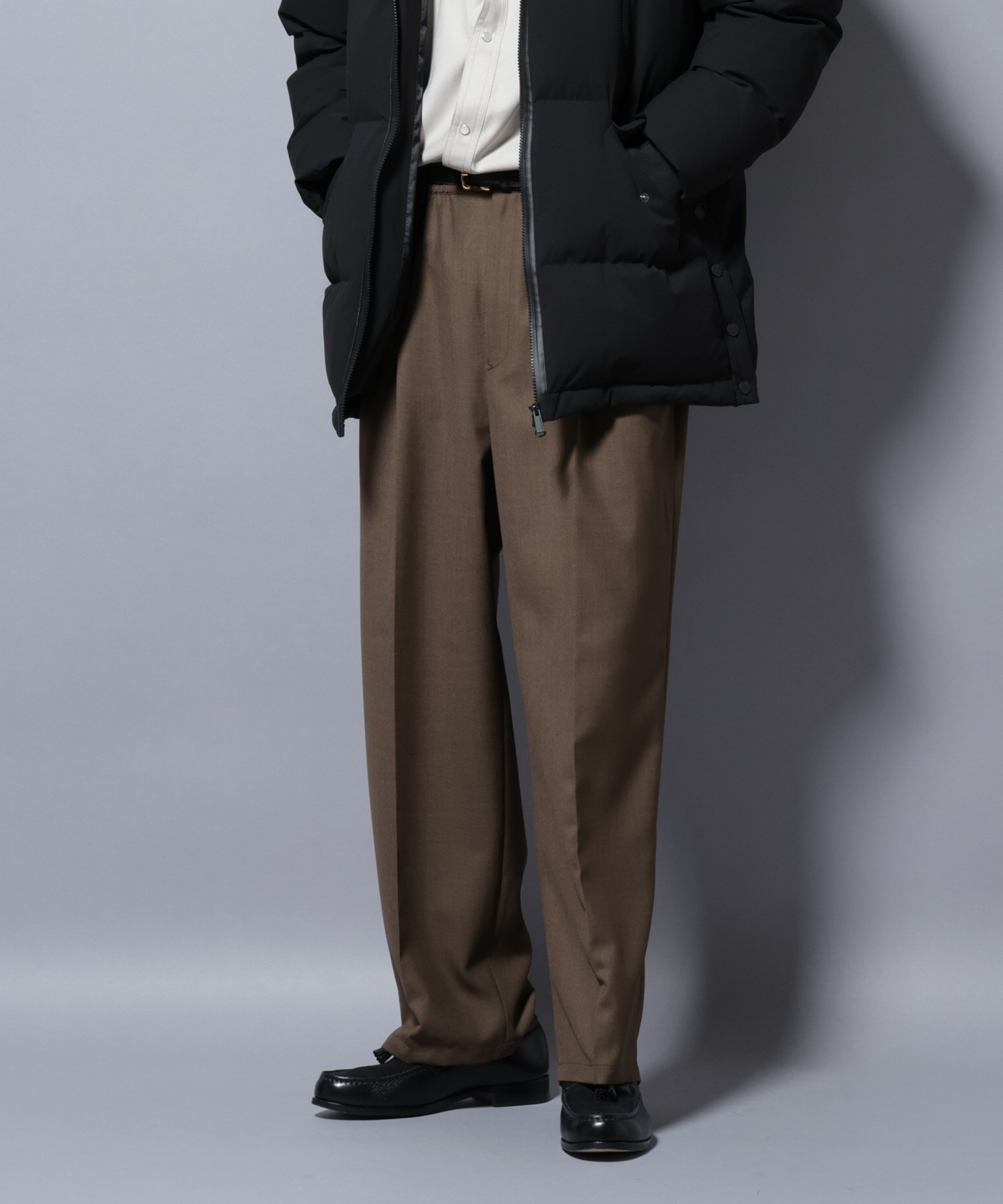 【ナノ ユニバース/nano universe / MEN】の「大人のワイドパンツ」ドライギャバワイドイージースラックス インテリア・キッズ・メンズ・レディースファッション・服の通販 founy(ファニー) 　ファッション　Fashion　メンズファッション　Fashion for Men　ボトムス　Bottoms　ストライプ　Stripe, Striped Pattern　スピンドル　Spindle, Drawcord　スマート　Smart, Elegant　テーパード　Tapered, Tapered Pants　長袖　Long Sleeve, Full Sleeve　フィット　Fit, Slim Fit　リラックス　Relax, Relaxed Fit　ループ　Loop, Loop Knit　レギュラー　Regular, Standard Fit　ワイド　Wide, Wide Fit　A/W・秋冬　Autumn/Winter　おすすめ　Recommended / Our Picks　2024年　2024　2024春夏・S/S　Spring/Summer 2024 SS24　エレガント 上品　Elegant　2025年　2025　2025-2026秋冬・A/W　Autumn/Winter 2025–26 AW25–26　ブラウン|ID: prp329100004731322 ipo3291000000034174620