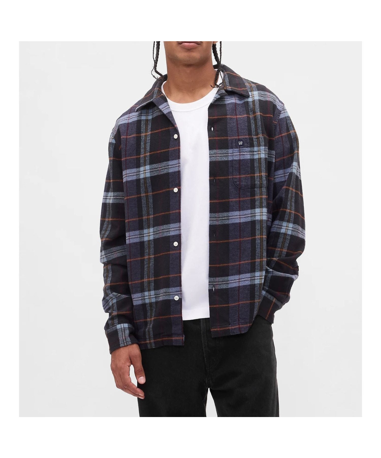 【ギャップ/GAP】のオーガニックコットン フランネルシャツ インテリア・キッズ・メンズ・レディースファッション・服の通販 founy(ファニー) 　ファッション　Fashion　レディースファッション　Fashion for Women　トップス・カットソー　Cut & Sew Tops　シャツ・ブラウス・オフィスカジュアル　Elegant Blouses & Button-Ups　A/W・秋冬　Autumn/Winter　ネイビープレイド|ID: prp329100004731360 ipo3291000000034174735