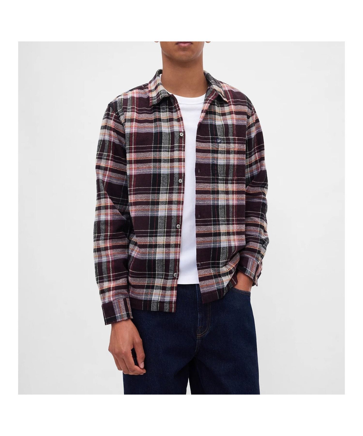 【ギャップ/GAP】のオーガニックコットン フランネルシャツ インテリア・キッズ・メンズ・レディースファッション・服の通販 founy(ファニー) 　ファッション　Fashion　レディースファッション　Fashion for Women　トップス・カットソー　Cut & Sew Tops　シャツ・ブラウス・オフィスカジュアル　Elegant Blouses & Button-Ups　A/W・秋冬　Autumn/Winter　BURGUNDY|ID: prp329100004731360 ipo3291000000034174737