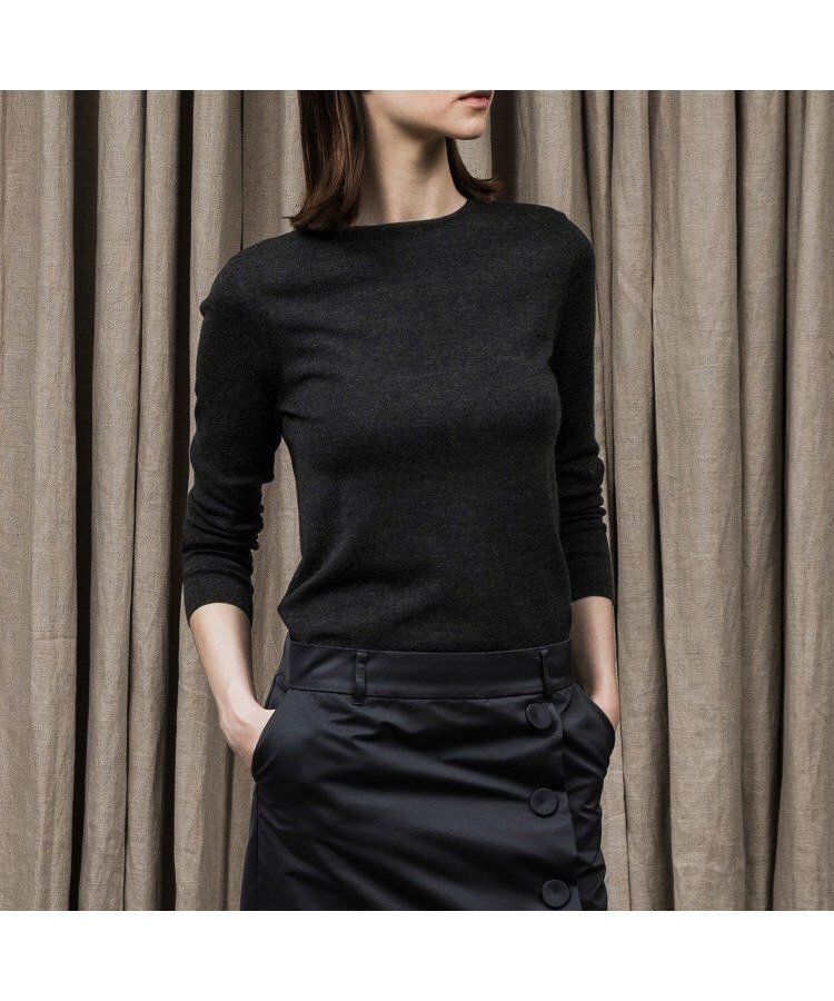 【アンタイトル/UNTITLED】のミレニアムウールニット インテリア・キッズ・メンズ・レディースファッション・服の通販 founy(ファニー)  ファッション Fashion レディースファッション Fashion for Women トップス・カットソー Cut & Sew Tops ニット Knit Tops & Sweaters イタリア Italy トレンド Trend, Trending Now ベーシック Basic, Essential エレガント 上品 Elegant チャコールグレー|ID: prp329100004731439 ipo3291000000034407768