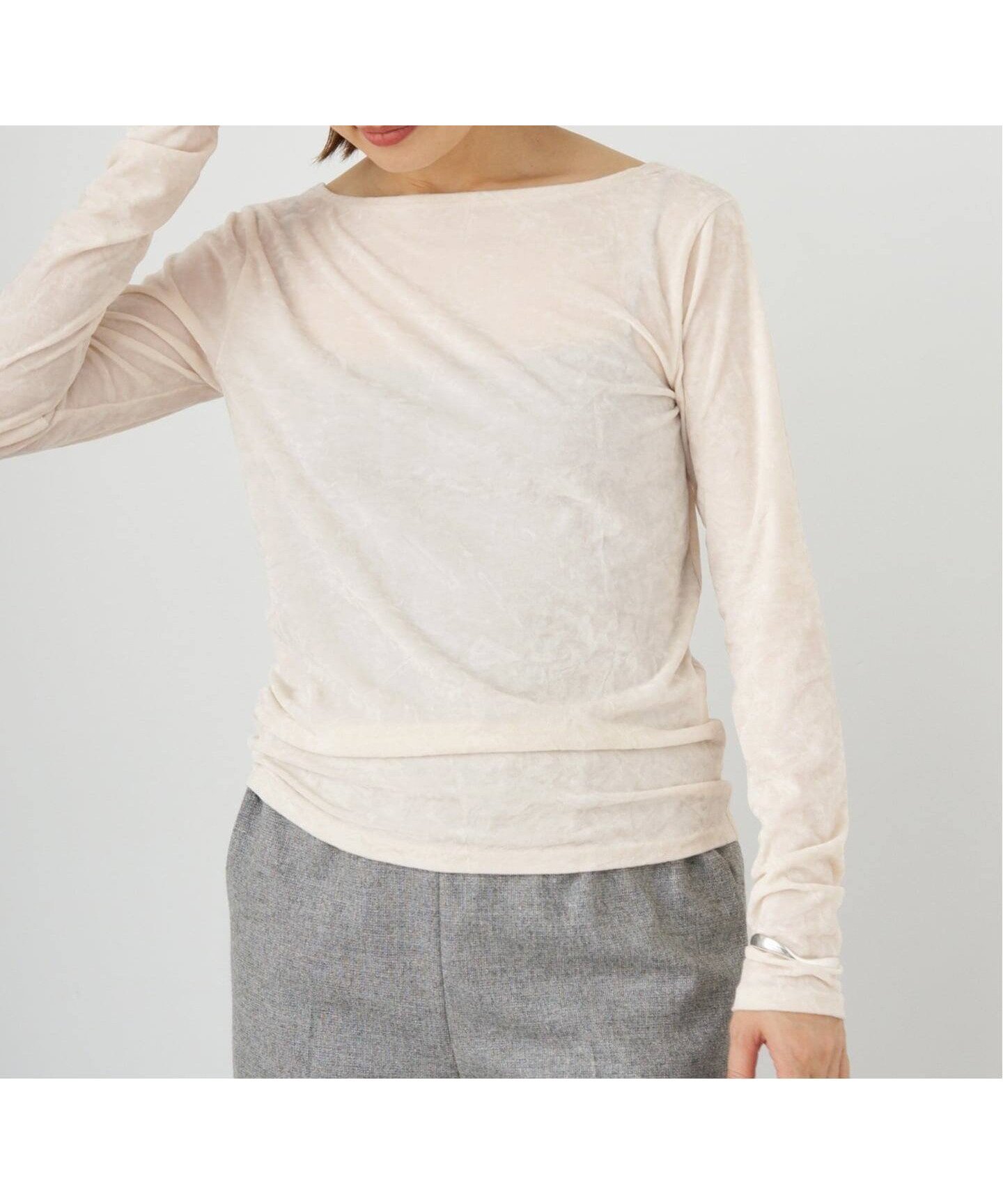 【イエナ/IENA】のクラッシュベロアプルオーバー インテリア・キッズ・メンズ・レディースファッション・服の通販 founy(ファニー)  ファッション Fashion レディースファッション Fashion for Women トップス・カットソー Cut & Sew Tops カジュアルプルオーバー・ニットトップス Pullovers & Knit Tops / Casual Pullovers ベロアトップス Velour Tops / Velvet-Look Items 2025年 2025 2025-2026秋冬・A/W Autumn/Winter 2025–26 AW25–26 シンプル Simple, Minimal ベロア Velour, Soft Velvet ボトム Bottoms, Lower Wear ナチュラル|ID: prp329100004731449 ipo3291000000034334339