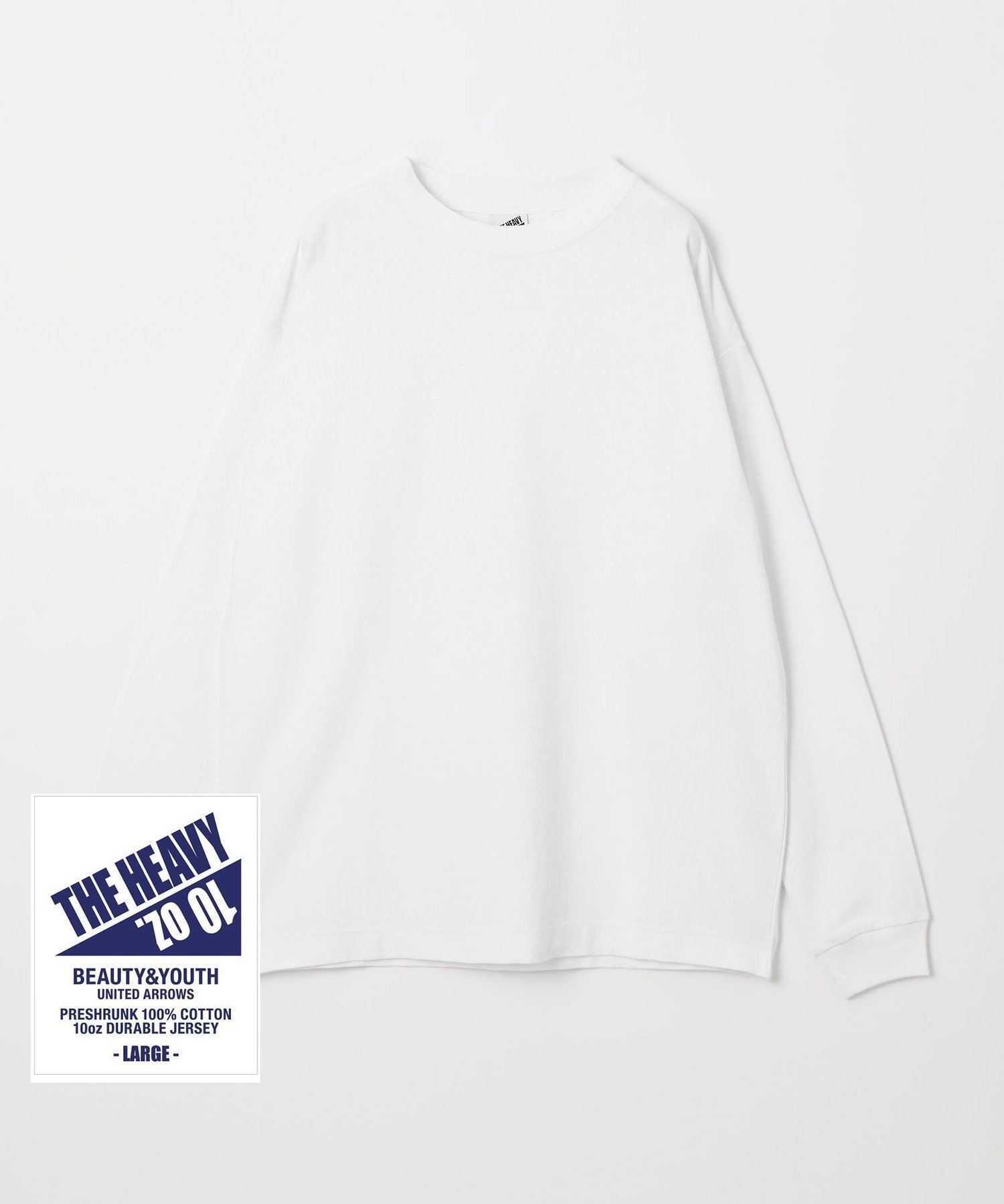 【ビューティ&ユース ユナイテッドアローズ/BEAUTY&YOUTH / UNITED ARROWS / MEN】のTHE HEAVY 10oz ヘビー ワイド クルーネック カットソー インテリア・キッズ・メンズ・レディースファッション・服の通販 founy(ファニー) 　ファッション　Fashion　メンズファッション　Fashion for Men　トップス・カットソー　Cut & Sew Tops　アメリカン　American Style　カットソー　Cut and Sewn Top　スタンダード　Standard, Basic　スペシャル　Special, Limited Edition　スポーツ　Sports, Activewear　トラベル　Travel, Travel Gear　トレンド　Trend, Trending Now　定番　Standard, Basic Item　人気　Popular, Best Seller　バランス　Balance, Style Balance　パターン　Pattern, Design Print　フラット　Flat, Flat Shoes　プリント　Print, Printed Pattern　ベーシック　Basic, Essential　ルーズ　Loose, Oversized　ワイド　Wide, Wide Fit　A/W・秋冬　Autumn/Winter　旅行　Travel　WHITE|ID: prp329100004731458 ipo3291000000034175129