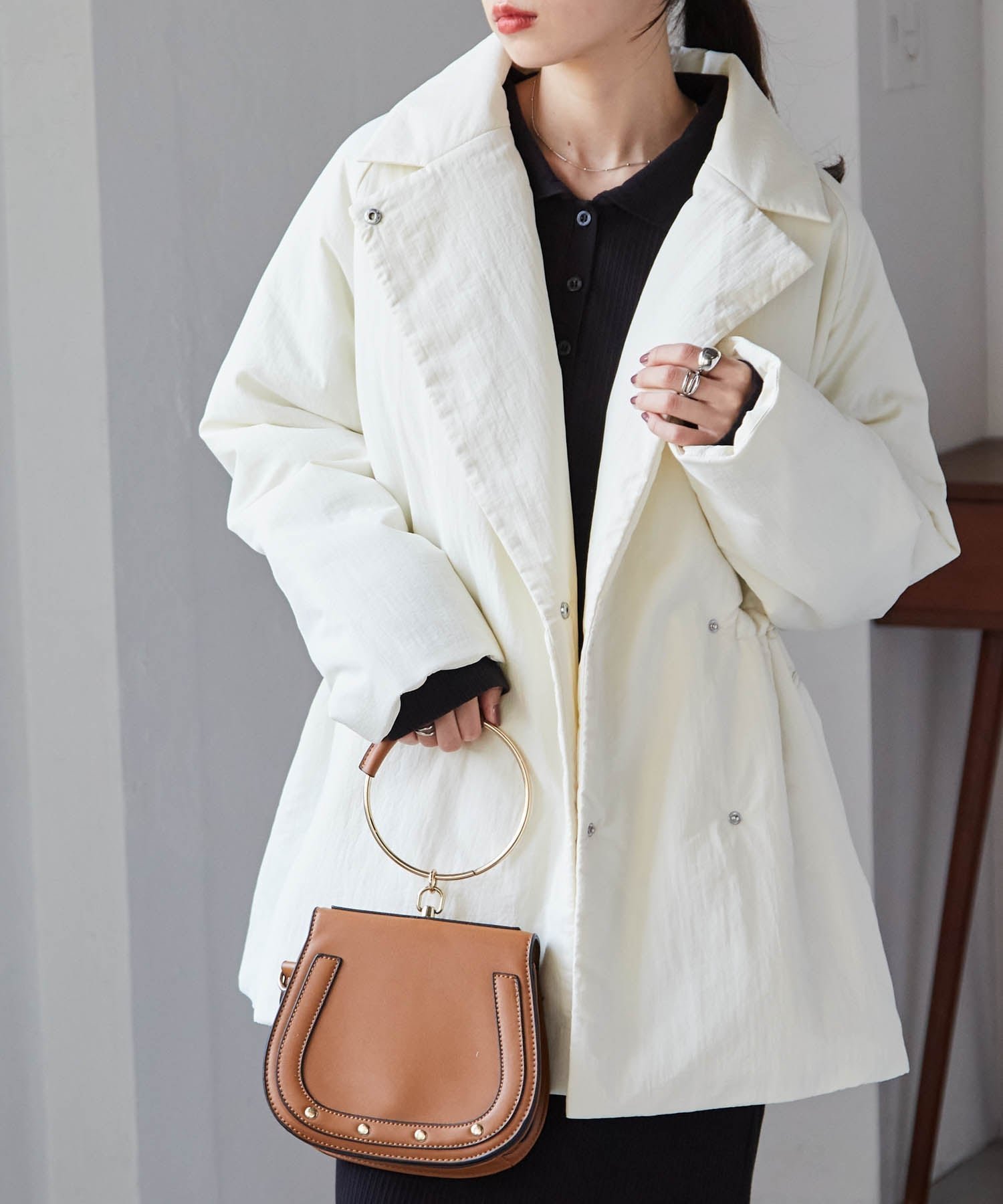 【ラナン/Ranan】のRanan/テーラードカラー中わたジャケット インテリア・キッズ・メンズ・レディースファッション・服の通販 founy(ファニー) 　ファッション　Fashion　レディースファッション　Fashion for Women　アウター　Coat / Outerwear Collection　レディースジャケット・軽アウター　Jackets　ジャケット　Jacket, Outerwear　スウェット / スエット　Sweatshirt, Sweatwear　スリーブ　Sleeve, Long Sleeve / Short Sleeve　テーラード　Tailored, Tailored Fit　デニム　Denim, Jeans Material　ボトム　Bottoms, Lower Wear　ポケット　Pocket, Pocket Detail　エレガント 上品　Elegant　IV|ID: prp329100004731461 ipo3291000000034175138