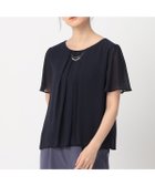【コムサイズム/COMME CA ISM】のフェイクパールアクセ付き 半袖ブラウス 人気、トレンドファッション・服の通販 founy(ファニー) ファッション Fashion レディースファッション Fashion for Women トップス・カットソー Cut & Sew Tops シャツ・ブラウス・オフィスカジュアル Elegant Blouses & Button-Ups なめらか Smooth, Silky Texture アクセサリー Fashion Accessories シフォン Chiffon, Lightweight Fabric パール Pearl, Pearl Accent ポケット Pocket, Pocket Detail エレガント 上品 Elegant 半袖 Short Sleeve, Half Sleeve ビジネス 仕事 通勤 Business / Work / Commuting thumbnail ネイビー|ID: prp329100004731462 ipo3291000000034175141