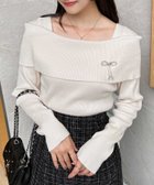 【イング/INGNI】の【WEB限定】ブローチ付オフショルニット オフホワイト/A|ID: prp329100004731466 ipo3291000000034175157