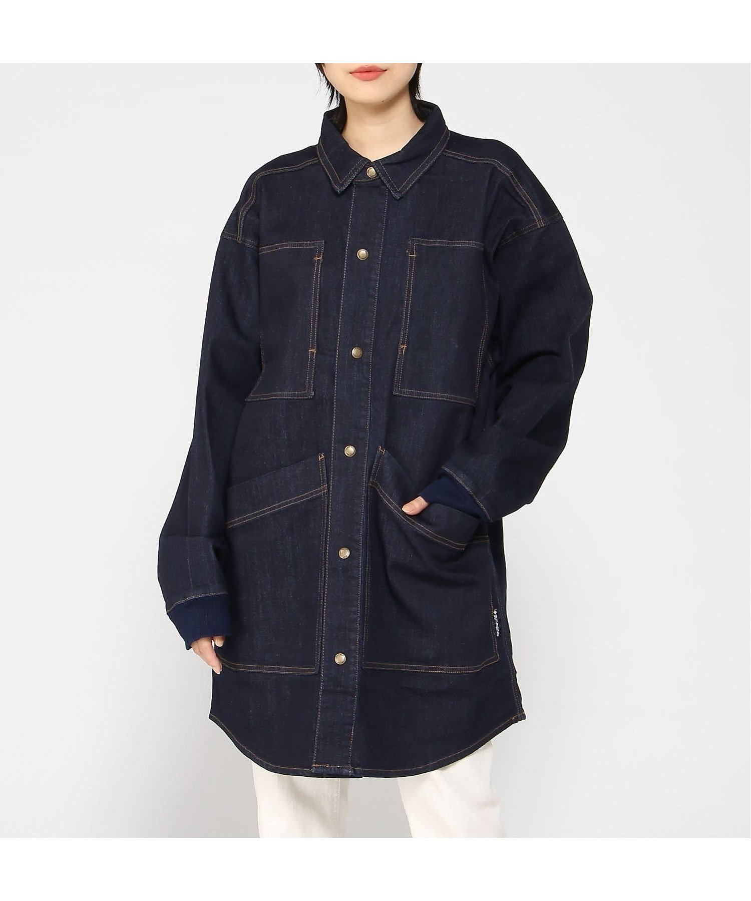 【ジムマスター/gym master / MEN】のgym master/10ozストレッチデニムロングシャツ インテリア・キッズ・メンズ・レディースファッション・服の通販 founy(ファニー) 　ファッション　Fashion　メンズファッション　Fashion for Men　アウトドア　Outdoor Clothing　インディゴ　Indigo Denim　春　Spring　秋　Autumn　カフス　Cuff Design　ショール　Shawl, Wrap　スクエア　Square, Square Shape　ストレッチ　Stretch, Stretchy Fabric　スポーツ　Sports, Activewear　ツイル　Twist, Twisted Detail　デニム　Denim, Jeans Material　長袖　Long Sleeve, Full Sleeve　ポケット　Pocket, Pocket Detail　無地　Plain, Solid Color　ワイド　Wide, Wide Fit　冬　Winter / This Winter　ネイビー系|ID: prp329100004731469 ipo3291000000034175171