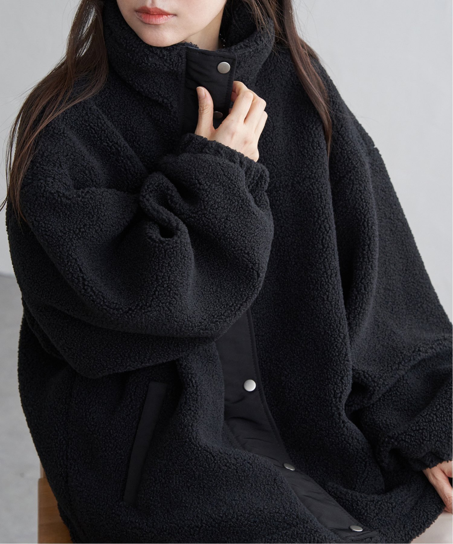 【ヴァンス エクスチェンジ/VENCE EXCHANGE】のボアスタンドブルゾン インテリア・キッズ・メンズ・レディースファッション・服の通販 founy(ファニー) 　ファッション　Fashion　レディースファッション　Fashion for Women　アウター　Coat / Outerwear Collection　ブルゾンジャケット・スポーティアウター　Blouson Jackets　シンプル　Simple, Minimal　ジップ　Zip, Zipper　スタンド　Stand Collar, Upright Stand　デニム　Denim, Jeans Material　トレンド　Trend, Trending Now　バランス　Balance, Style Balance　ブルゾン　Blouson, Bomber Jacket　ベーシック　Basic, Essential　ポケット　Pocket, Pocket Detail　防寒　Cold Protection, Winter-Ready　ワイド　Wide, Wide Fit　おすすめ　Recommended / Our Picks　ブラック|ID: prp329100004731472 ipo3291000000034271556