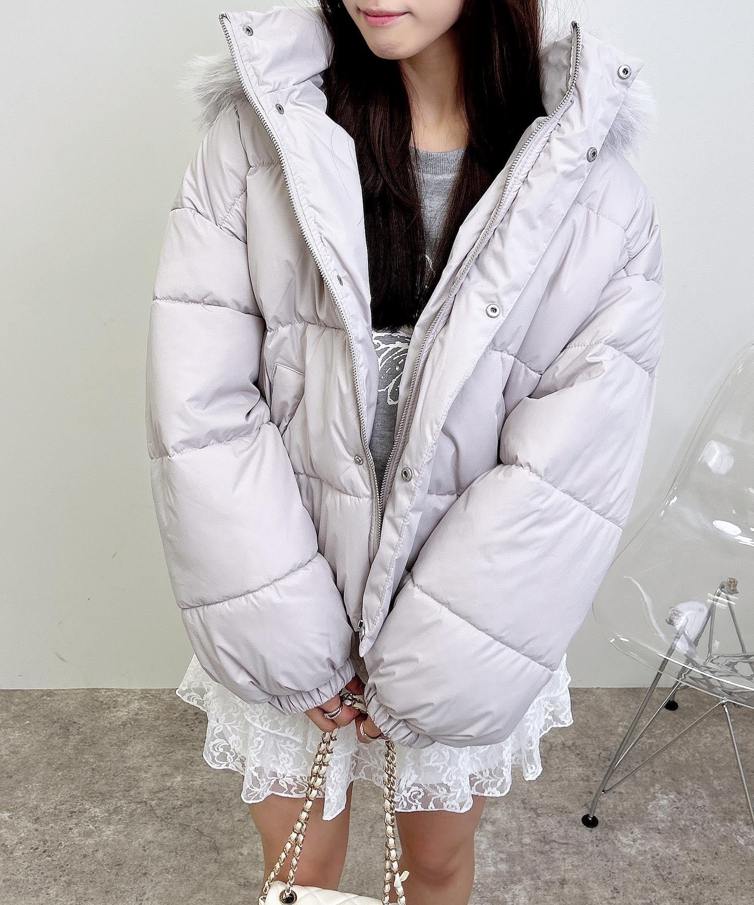 【イング/INGNI】のINGNI/ファー取り外し中綿JK インテリア・キッズ・メンズ・レディースファッション・服の通販 founy(ファニー) 　ファッション　Fashion　レディースファッション　Fashion for Women　ショート　Short, Short Length　シンプル　Simple, Minimal　ジップ　Zip, Zipper　ジャケット　Jacket, Outerwear　スタンド　Stand Collar, Upright Stand　スマホ　Smartphone, Mobile Device　ダウン　Down, Puffer　フロント　Front, Front Design　ブルゾン　Blouson, Bomber Jacket　ボトム　Bottoms, Lower Wear　ポケット　Pocket, Pocket Detail　防寒　Cold Protection, Winter-Ready　ロング　Long, Long-Length　冬　Winter / This Winter　グレージュ|ID: prp329100004731478 ipo3291000000034175213