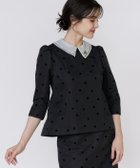 【マーリエ ル カセット/Maglie le cassetto】の《M Maglie le cassetto》ドットフロッキーシアー付け衿ブラウス 人気、トレンドファッション・服の通販 founy(ファニー) ファッション Fashion レディースファッション Fashion for Women トップス・カットソー Cut & Sew Tops シャツ・ブラウス・オフィスカジュアル Elegant Blouses & Button-Ups オーガンジー Organza Fabric グログラン Grosgrain, Grosgrain Ribbon スマート Smart, Elegant セットアップ Set-Up, Coordinated Outfit エレガント 上品 Elegant thumbnail ブラック|ID: prp329100004731513 ipo3291000000034519080