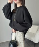 【スタイルドア/STYLEDOOR】のダンボールサイドジップクルーネックプルオーバー ブラック|ID: prp329100004731521 ipo3291000000034279870
