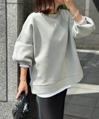 【スタイルドア/STYLEDOOR】のダンボールサイドジップクルーネックプルオーバー Lシルバー|ID: prp329100004731521 ipo3291000000034279874