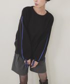 【リアン/Lian】のバイカラーラインニットプルオーバー 人気、トレンドファッション・服の通販 founy(ファニー) ファッション Fashion レディースファッション Fashion for Women トップス・カットソー Cut & Sew Tops ニット Knit Tops & Sweaters カジュアルプルオーバー・ニットトップス Pullovers & Knit Tops / Casual Pullovers thumbnail ブラック|ID: prp329100004731527 ipo3291000000034579433
