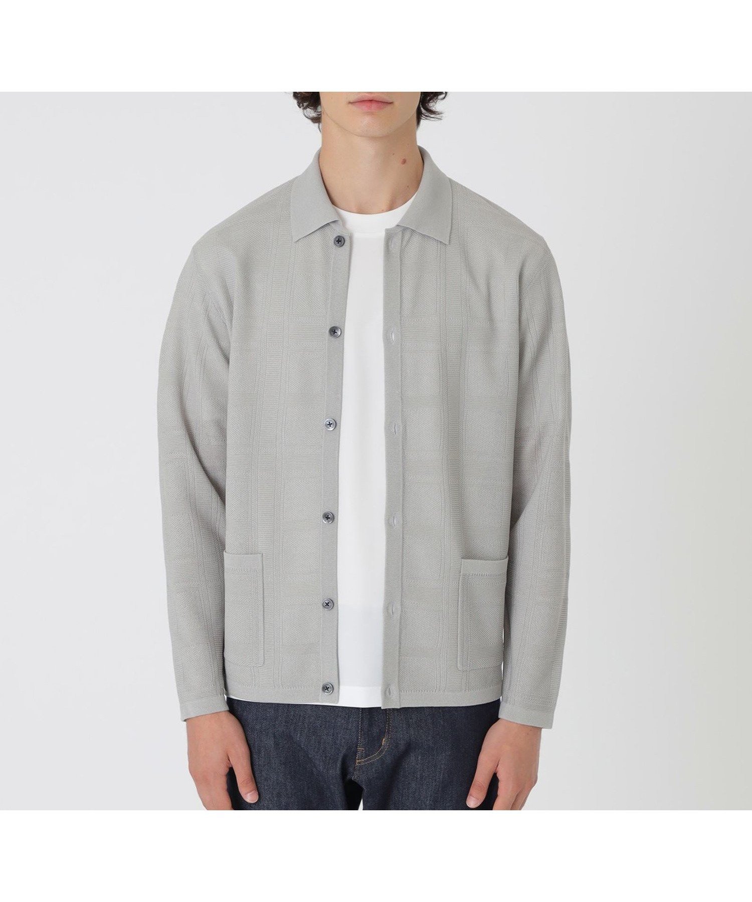 【ブルーレーベル ブラックレーベル クレストブリッジ/BLUE LABEL BLACK LABEL CRESTBRIDGE / MEN】のシアーチェックシャツカーディガン インテリア・キッズ・メンズ・レディースファッション・服の通販 founy(ファニー) 　ファッション　Fashion　メンズファッション　Fashion for Men　カーディガン　Cardigan, Knitwear　シャドー　Shadow, Subtle Pattern　エレガント 上品　Elegant　軽量　Lightweight, Ultra Light　エクリュ|ID: prp329100004731797 ipo3291000000034178818