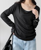 【ラジュール/Lajour】のラウンドネック シアー 長袖Tシャツ 人気、トレンドファッション・服の通販 founy(ファニー) ファッション Fashion レディースファッション Fashion for Women トップス・カットソー Cut & Sew Tops シャツ・ブラウス・オフィスカジュアル Elegant Blouses & Button-Ups ロングTシャツ・Tシャツ Longline T-Shirts & Tees おすすめ Recommended / Our Picks なめらか Smooth, Silky Texture インナー Innerwear コンパクト Compact, Small Size シアー Sheer, See-Through シンプル Simple, Minimal デコルテ Décolleté, Neckline ラウンド Round, Round Neck 長袖 Long Sleeve, Full Sleeve thumbnail ブラック|ID: prp329100004731803 ipo3291000000034519687