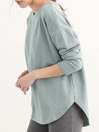 【スレンダー/SLENDER】のラウンドスリット入りロングTシャツ 長袖 重ね着 レイヤード ミント|ID: prp329100004731824 ipo3291000000034179083