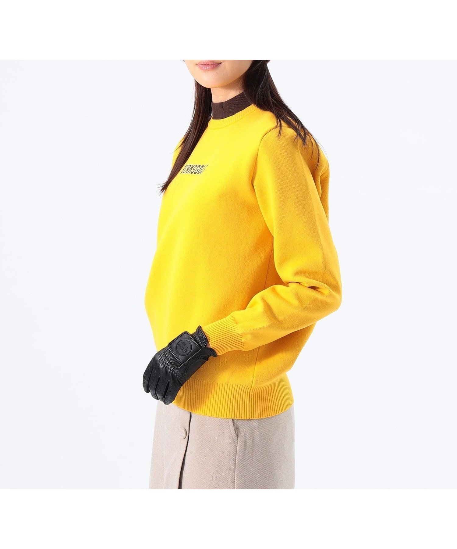 【ビームス ウイメン/BEAMS】のWOMEN ORANGE LABEL / フェイクレイヤード モックネック ニット インテリア・キッズ・メンズ・レディースファッション・服の通販 founy(ファニー) 　ファッション　Fashion　レディースファッション　Fashion for Women　トップス・カットソー　Cut & Sew Tops　ニット　Knit Tops & Sweaters　アウトドア　Outdoor Clothing　アメリカン　American Style　秋　Autumn　キャップ　Cap, Baseball Cap　軽量　Lightweight, Ultra Light　ジャカード／ジャガード　Jacquard, Woven Pattern　ストレッチ　Stretch, Stretchy Fabric　ダブル　Double, Double-Breasted　モックネック　Mock Neck, Short Turtleneck　おすすめ　Recommended / Our Picks　ゴルフ　Golf　YELLOW|ID: prp329100004731837 ipo3291000000034179206