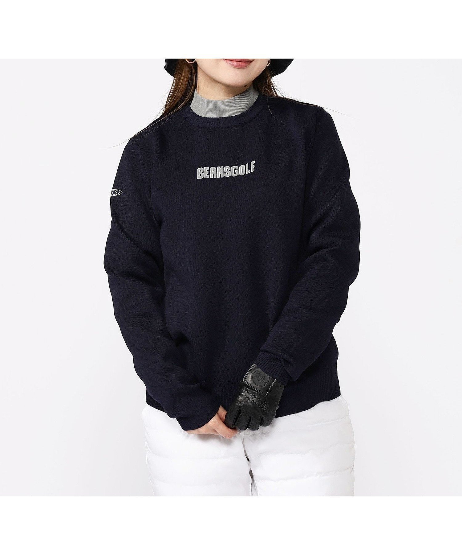 【ビームス ウイメン/BEAMS】のWOMEN ORANGE LABEL / フェイクレイヤード モックネック ニット インテリア・キッズ・メンズ・レディースファッション・服の通販 founy(ファニー) 　ファッション　Fashion　レディースファッション　Fashion for Women　トップス・カットソー　Cut & Sew Tops　ニット　Knit Tops & Sweaters　アウトドア　Outdoor Clothing　アメリカン　American Style　秋　Autumn　キャップ　Cap, Baseball Cap　軽量　Lightweight, Ultra Light　ジャカード／ジャガード　Jacquard, Woven Pattern　ストレッチ　Stretch, Stretchy Fabric　ダブル　Double, Double-Breasted　モックネック　Mock Neck, Short Turtleneck　おすすめ　Recommended / Our Picks　ゴルフ　Golf　NAVY|ID: prp329100004731837 ipo3291000000034179208