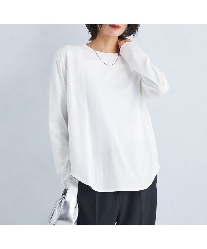 【ユナイテッドアローズ/UNITED ARROWS】のラウンドヘム スムース ロングスリーブ プルオーバー カットソー インテリア・キッズ・メンズ・レディースファッション・服の通販 founy(ファニー) https://founy.com/ ファッション Fashion レディースファッション Fashion for Women トップス・カットソー Cut & Sew Tops カジュアルプルオーバー・ニットトップス Pullovers & Knit Tops / Casual Pullovers カットソー・ベーシックTシャツ Cut-and-Sewn Tops / Stretch Tees & Basics 秋 Autumn カットソー Cut and Sewn Top スウェット / スエット Sweatshirt, Sweatwear スリーブ Sleeve, Long Sleeve / Short Sleeve 定番 Standard, Basic Item ボーダー Border, Stripe ロング Long, Long-Length 冬 Winter / This Winter アウトレット Outlet / Clearance おすすめ Recommended / Our Picks |ID: prp329100004731850 ipo3291000000034288321