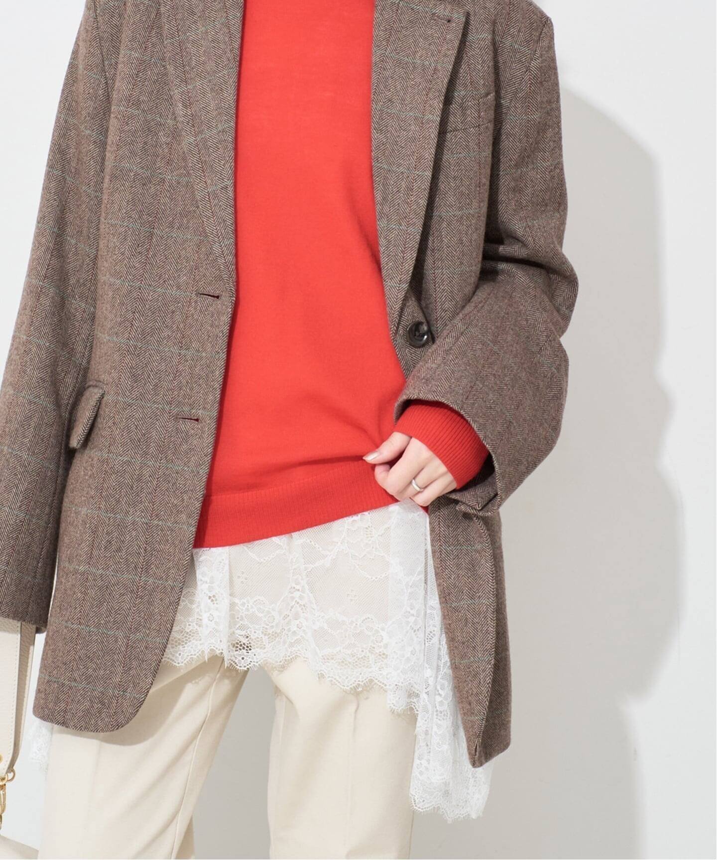 【スローブ イエナ/SLOBE IENA】のレースコンビカットソー 人気、トレンドファッション・服の通販 founy(ファニー) 　ファッション　Fashion　レディースファッション　Fashion for Women　トップス・カットソー　Cut & Sew Tops　カットソー・ベーシックTシャツ　Cut-and-Sewn Tops / Stretch Tees & Basics　2025年　2025　2025-2026秋冬・A/W　Autumn/Winter 2025–26 AW25–26　おすすめ　Recommended / Our Picks　カットソー　Cut and Sewn Top　ジャケット　Jacket, Outerwear　ベーシック　Basic, Essential　ラグジュアリー　Luxury, Elegant　レース　Lace, Lace Fabric　エレガント 上品　Elegant　 other-1|ID: prp329100004731857 ipo3291000000034179341