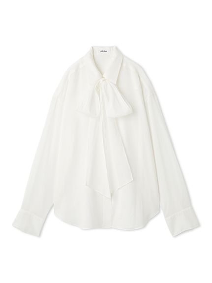 【ミラオーウェン/Mila Owen】の2wayシャツ衿シアーボウタイブラウス 人気、トレンドファッション・服の通販 founy(ファニー) 　雑誌掲載アイテム　Magazine Picks & Fashion Features　ファッション雑誌　Fashion Magazines　グロー　GLOW　ファッション　Fashion　レディースファッション　Fashion for Women　トップス・カットソー　Cut & Sew Tops　シャツ・ブラウス・オフィスカジュアル　Elegant Blouses & Button-Ups　ウォッシャブル　Machine Washable　エレガント 上品　Elegant　秋　Autumn　今季　This Season, Current Season　11月号　November Issue　スマート　Smart, Elegant　雑誌　Magazine, Fashion Magazine　トレンド　Trend, Trending Now　羽織　Haori, Light Jacket　リボン　Ribbon, Bow　ループ　Loop, Loop Knit　 other-1|ID: prp329100004731864 ipo3291000000034448330