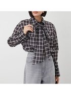 【ミラオーウェン/Mila Owen】の2wayシャツ衿シアーボウタイブラウス CHECK[931]|ID: prp329100004731864 ipo3291000000034448333