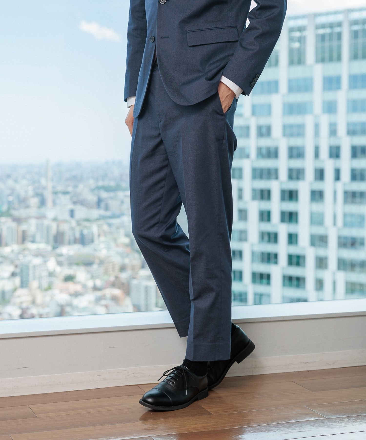 【グローバルワーク/GLOBAL WORK / MEN】のアーバンデニムスラックス/452629 人気、トレンドファッション・服の通販 founy(ファニー) 　ファッション　Fashion　メンズファッション　Fashion for Men　おすすめ　Recommended / Our Picks　シンプル　Simple, Minimal　ジャケット　Jacket, Outerwear　ストレッチ　Stretch, Stretchy Fabric　スラックス　Slacks, Dress Pants　セットアップ　Set-Up, Coordinated Outfit　デニム　Denim, Jeans Material　ドローコード　Drawcord, Drawstring Cord　フィット　Fit, Slim Fit　ポケット　Pocket, Pocket Detail　定番　Standard, Basic Item　洗える　Machine Washable　秋　Autumn　 other-1|ID: prp329100004731870 ipo3291000000034179561
