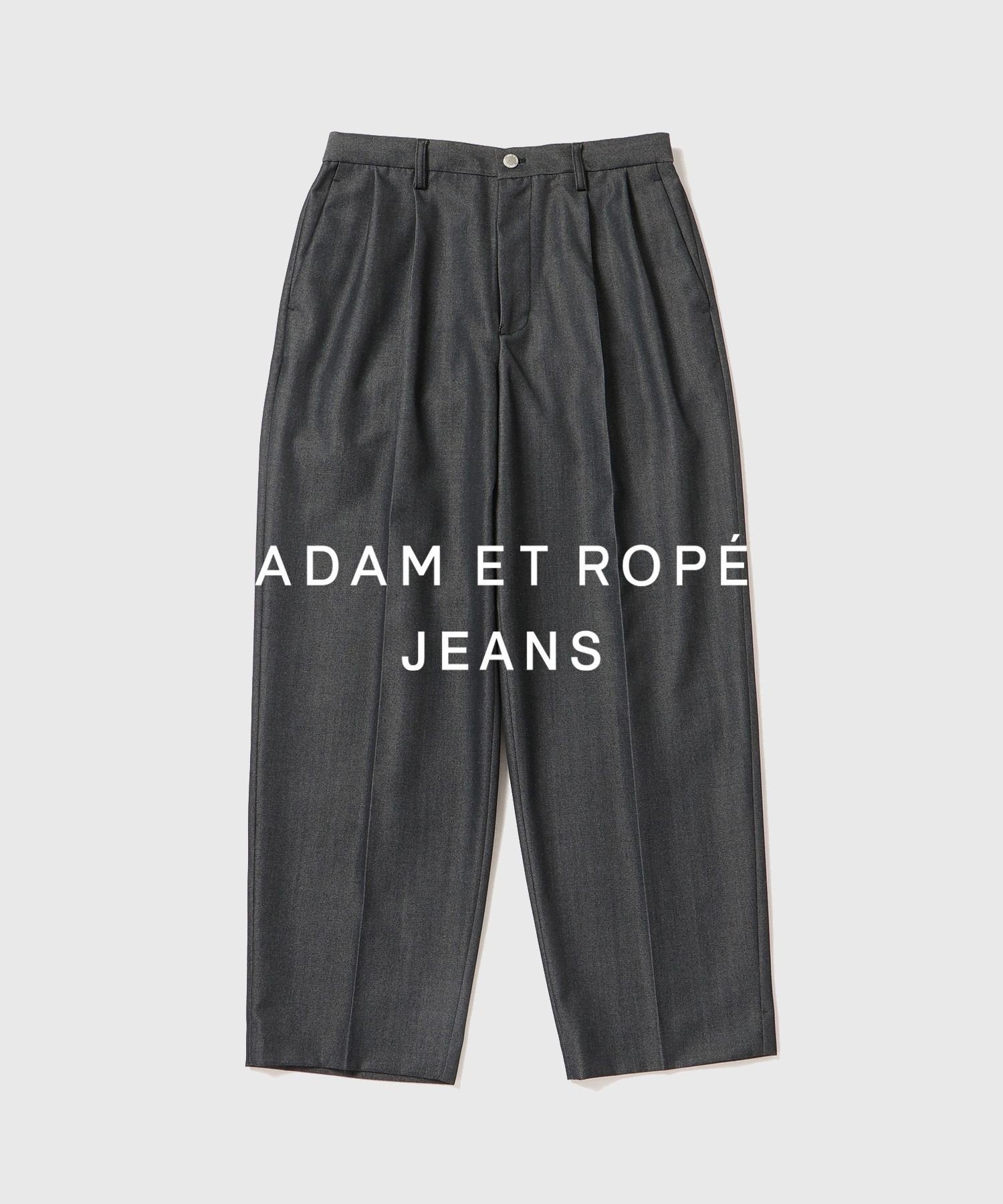 【アダムエロペ /ADAM ET ROPE' / MEN】のNIKKE ワイド イージー スラックスデニム / ADAM ET ROPE JEANS -GRID- インテリア・キッズ・メンズ・レディースファッション・服の通販 founy(ファニー) 　ファッション　Fashion　メンズファッション　Fashion for Men　スラックス　Slacks, Dress Pants　デニム　Denim, Jeans Material　ドレープ　Drape, Draping Fabric　ドローコード　Drawcord, Drawstring Cord　ミックス　Mix, Mixed Style　リラックス　Relax, Relaxed Fit　ワイド　Wide, Wide Fit　エレガント 上品　Elegant　ビジネス 仕事 通勤　Business / Work / Commuting　ブラック系(03)|ID: prp329100004731879 ipo3291000000034179679