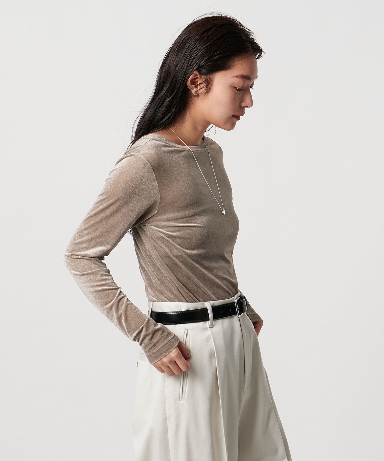 【ユナイテッドアローズ/UNITED ARROWS】のMARW UNITED ARROWS シアー ベロア ロングスリーブ カットソー 人気、トレンドファッション・服の通販 founy(ファニー) 　ファッション　Fashion　レディースファッション　Fashion for Women　トップス・カットソー　Cut & Sew Tops　カットソー・ベーシックTシャツ　Cut-and-Sewn Tops / Stretch Tees & Basics　ベロアトップス　Velour Tops / Velvet-Look Items　カットソー　Cut and Sewn Top　シアー　Sheer, See-Through　スリーブ　Sleeve, Long Sleeve / Short Sleeve　人気　Popular, Best Seller　長袖　Long Sleeve, Full Sleeve　ベロア　Velour, Soft Velvet　ロング　Long, Long-Length　ワイド　Wide, Wide Fit　ビジネス 仕事 通勤　Business / Work / Commuting　 other-1|ID: prp329100004731883 ipo3291000000034520953