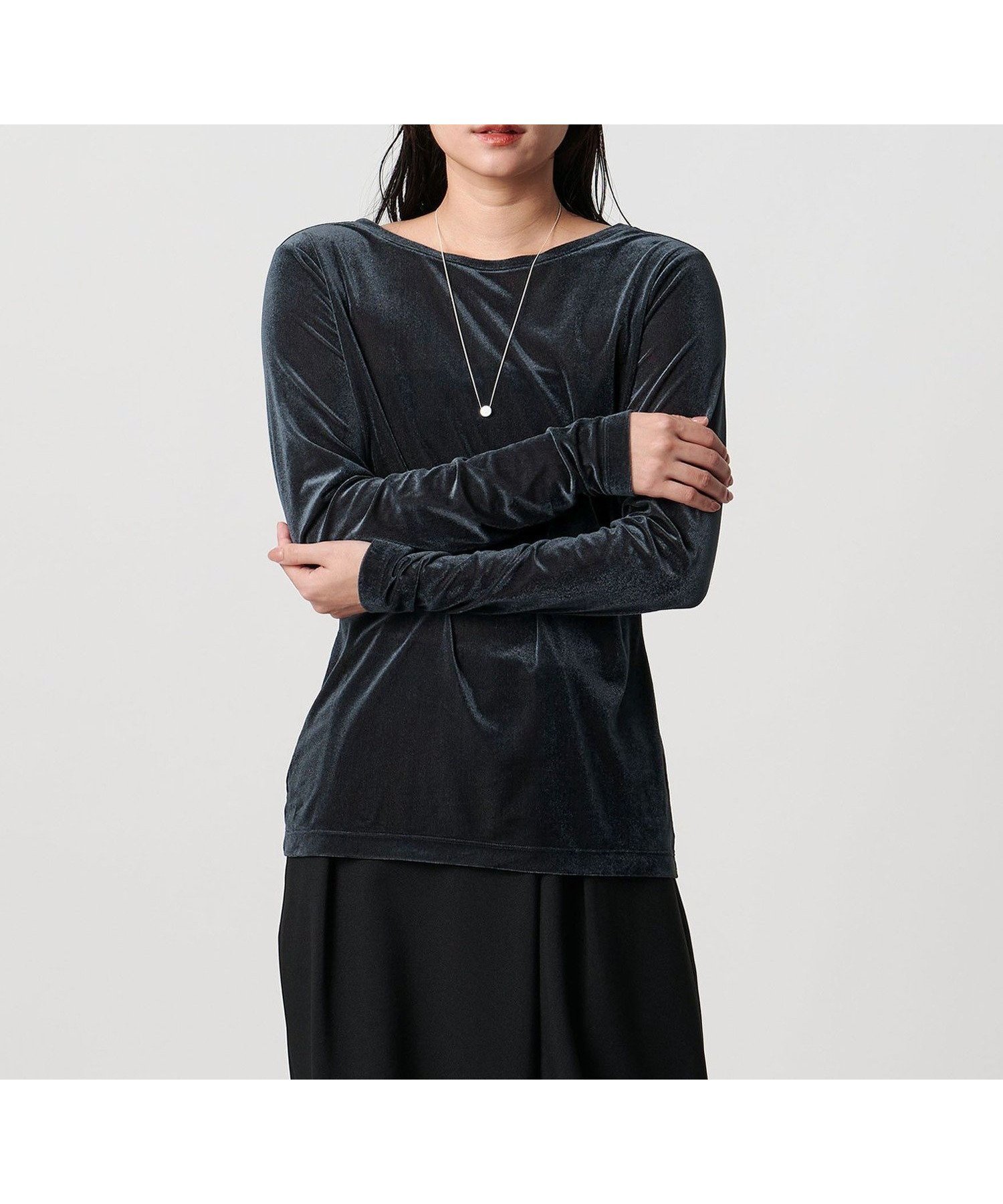 【ユナイテッドアローズ/UNITED ARROWS】のMARW UNITED ARROWS シアー ベロア ロングスリーブ カットソー インテリア・キッズ・メンズ・レディースファッション・服の通販 founy(ファニー) 　ファッション　Fashion　レディースファッション　Fashion for Women　トップス・カットソー　Cut & Sew Tops　カットソー・ベーシックTシャツ　Cut-and-Sewn Tops / Stretch Tees & Basics　ベロアトップス　Velour Tops / Velvet-Look Items　カットソー　Cut and Sewn Top　シアー　Sheer, See-Through　スリーブ　Sleeve, Long Sleeve / Short Sleeve　人気　Popular, Best Seller　長袖　Long Sleeve, Full Sleeve　ベロア　Velour, Soft Velvet　ロング　Long, Long-Length　ワイド　Wide, Wide Fit　ビジネス 仕事 通勤　Business / Work / Commuting　NAVY|ID: prp329100004731883 ipo3291000000034520958