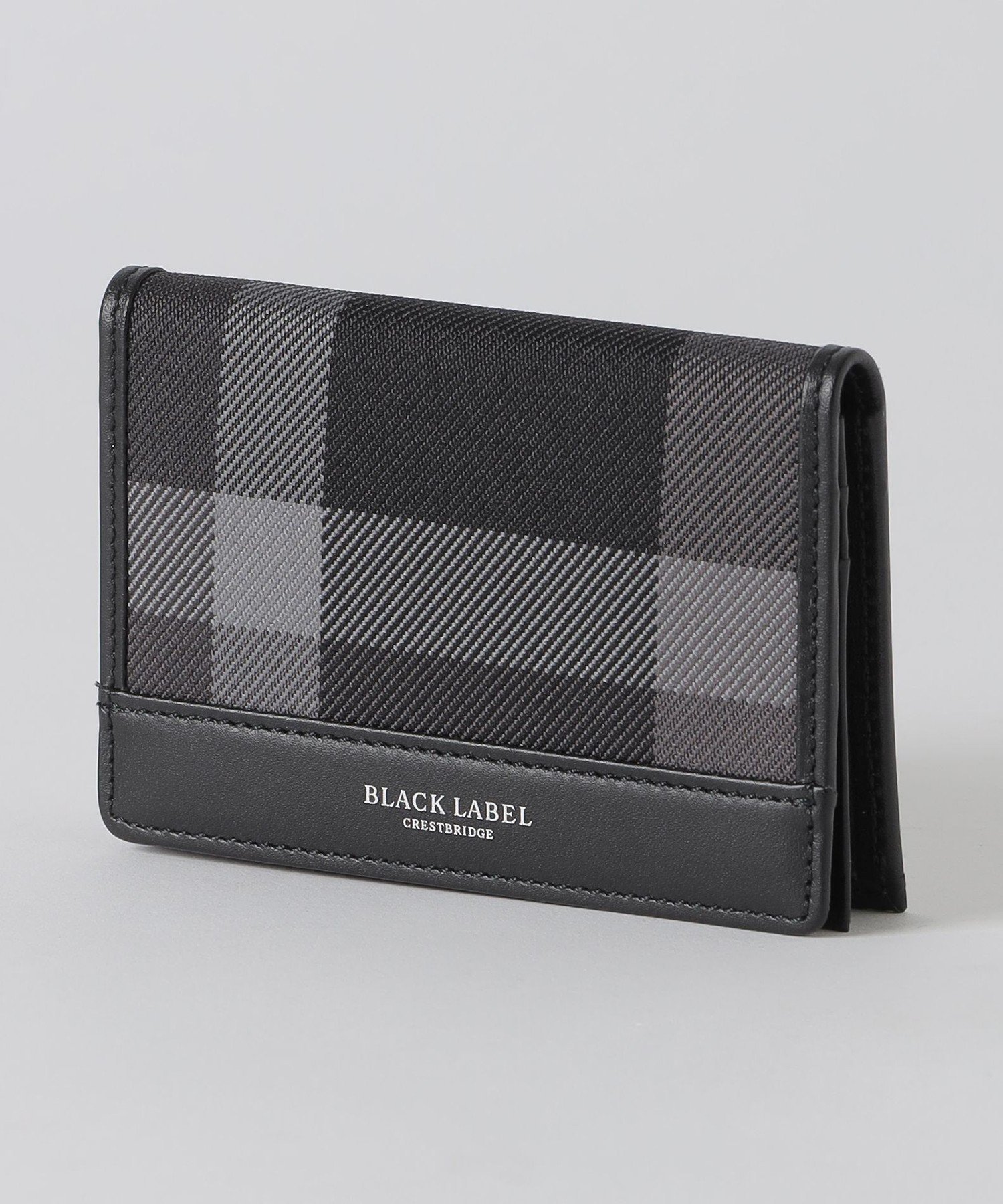 【ブルーレーベル ブラックレーベル クレストブリッジ/BLUE LABEL BLACK LABEL CRESTBRIDGE / MEN】のトーナルクレストブリッジチェックカードケース インテリア・キッズ・メンズ・レディースファッション・服の通販 founy(ファニー) 　ファッション　Fashion　メンズファッション　Fashion for Men　チェック　Check, Plaid, Tartan　エレガント 上品　Elegant　ブラック|ID: prp329100004731897 ipo3291000000034179742
